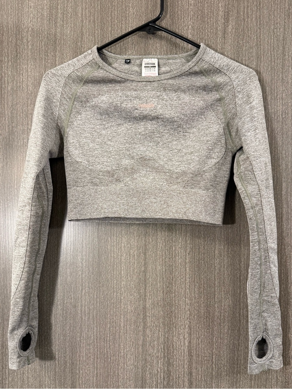 Gymshark Seamless Long-Sleeve Crop Top - Light Gray